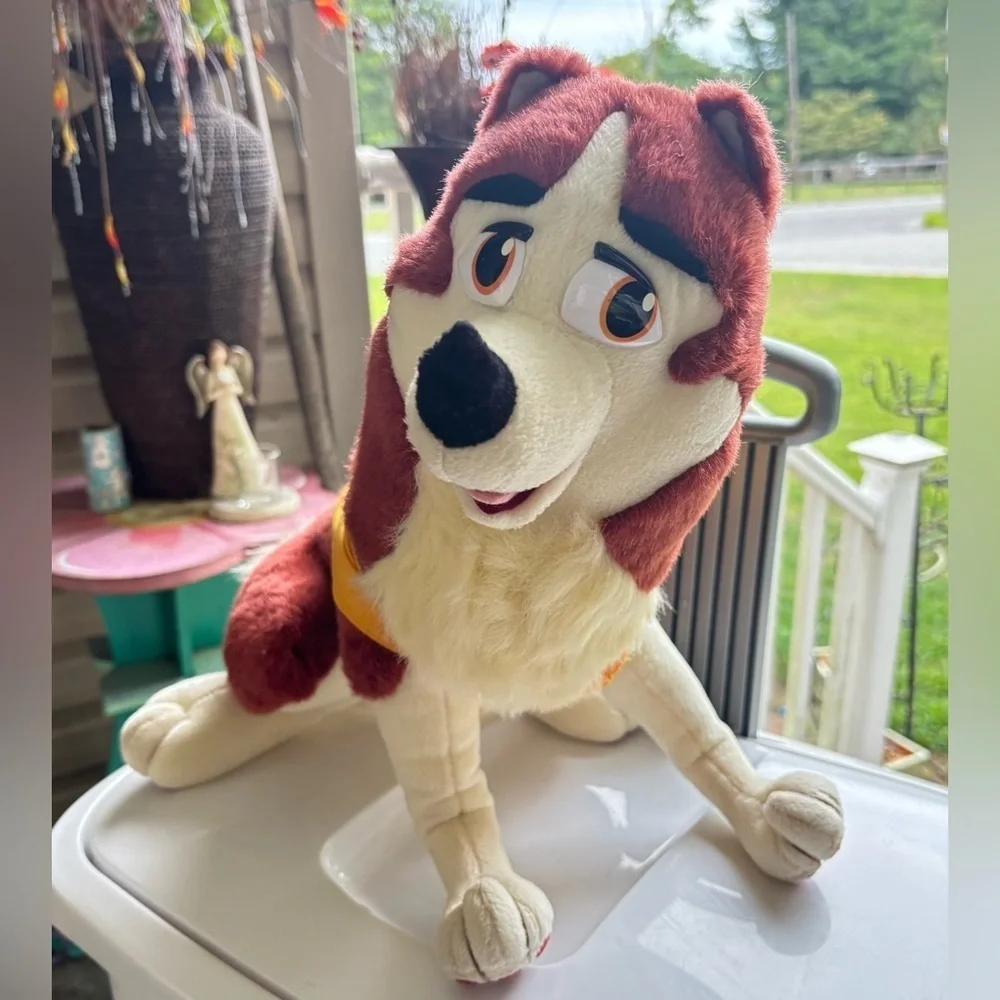 Vintage Balto Jenna Husky Dog Laying Down Universal Studios 1995 Rare 15”
